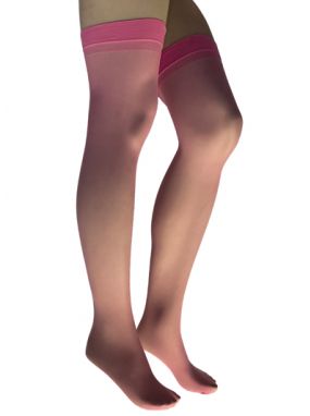 Plus Size Hot Pink Sheer Thigh Highs