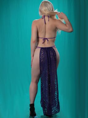 Purple Light Weight Wicked Knit Amazing Gown & G-String
