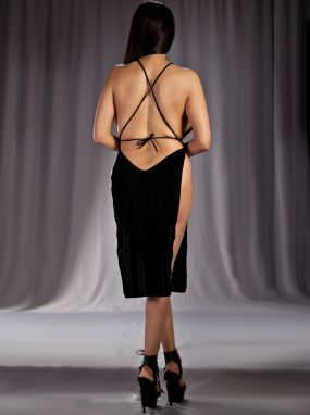 Black Slinky Ultimate Plunge Gown