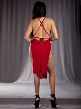 Red Slinky Ultimate Plunge Gown